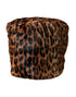 Dolce & Gabbana Brown Leopard Fur Women Bucket Hat